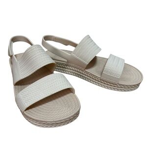 Reef Water Vista Vintage Oasis Sandals | Bone Espadrille Like Platform | Size 9
